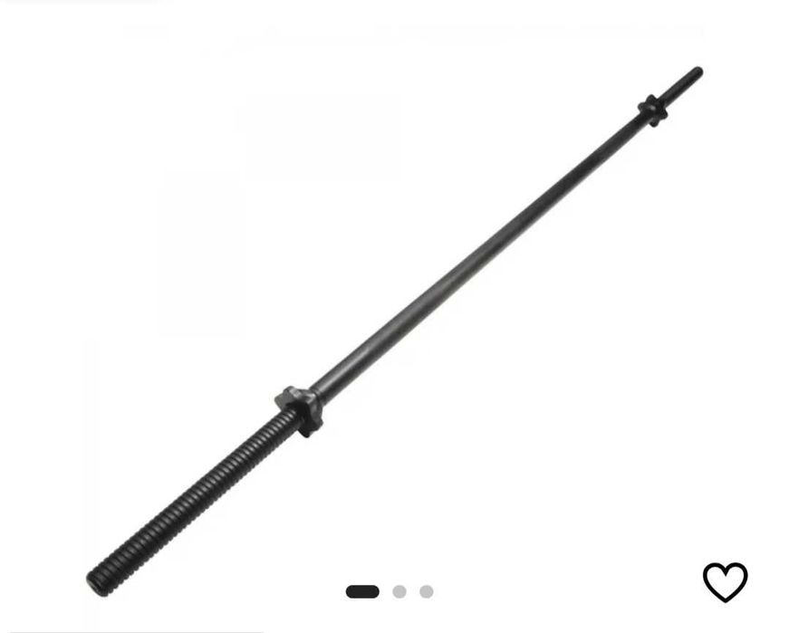 Bara neagra 170 cm, Gorilla Sports, cu piulite de fixare, 30/31 mm