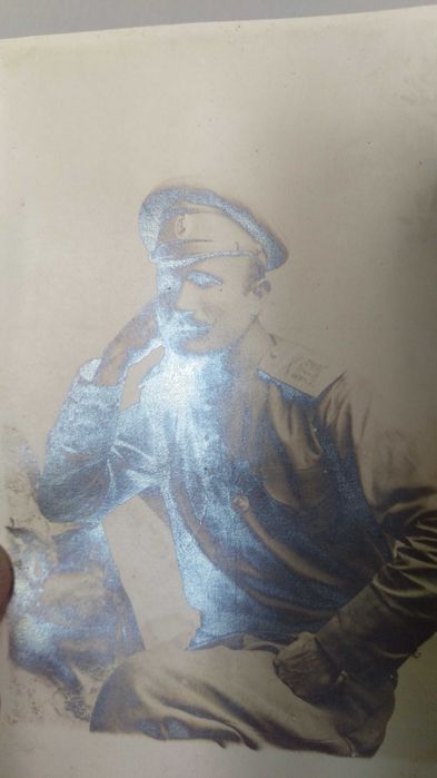 Снимка 1915 г. с автограф, в рамка 14,7 х 9,9 см