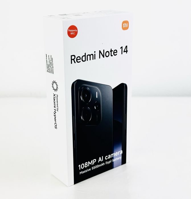 НОВ! Xiaomi Redmi Note 14 256GB 8RAM Black 2г. Гаранция!