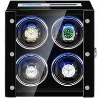 Cutie intors ceasuri automatice iUni, Luxury Watch Winder 4, Negru