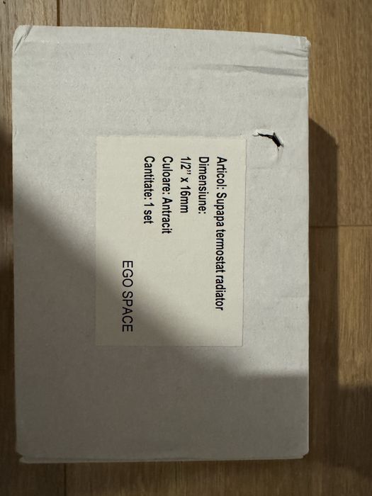 Set robinet nou, cap termostatic cu ventil, tur-retur