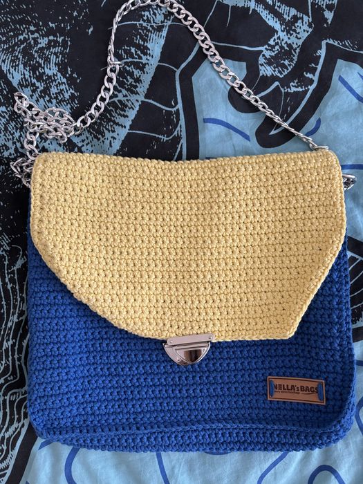 Хендмейн плетена чанта.