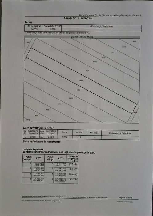 Teren agricol 1,435ha Gropeni 11500€