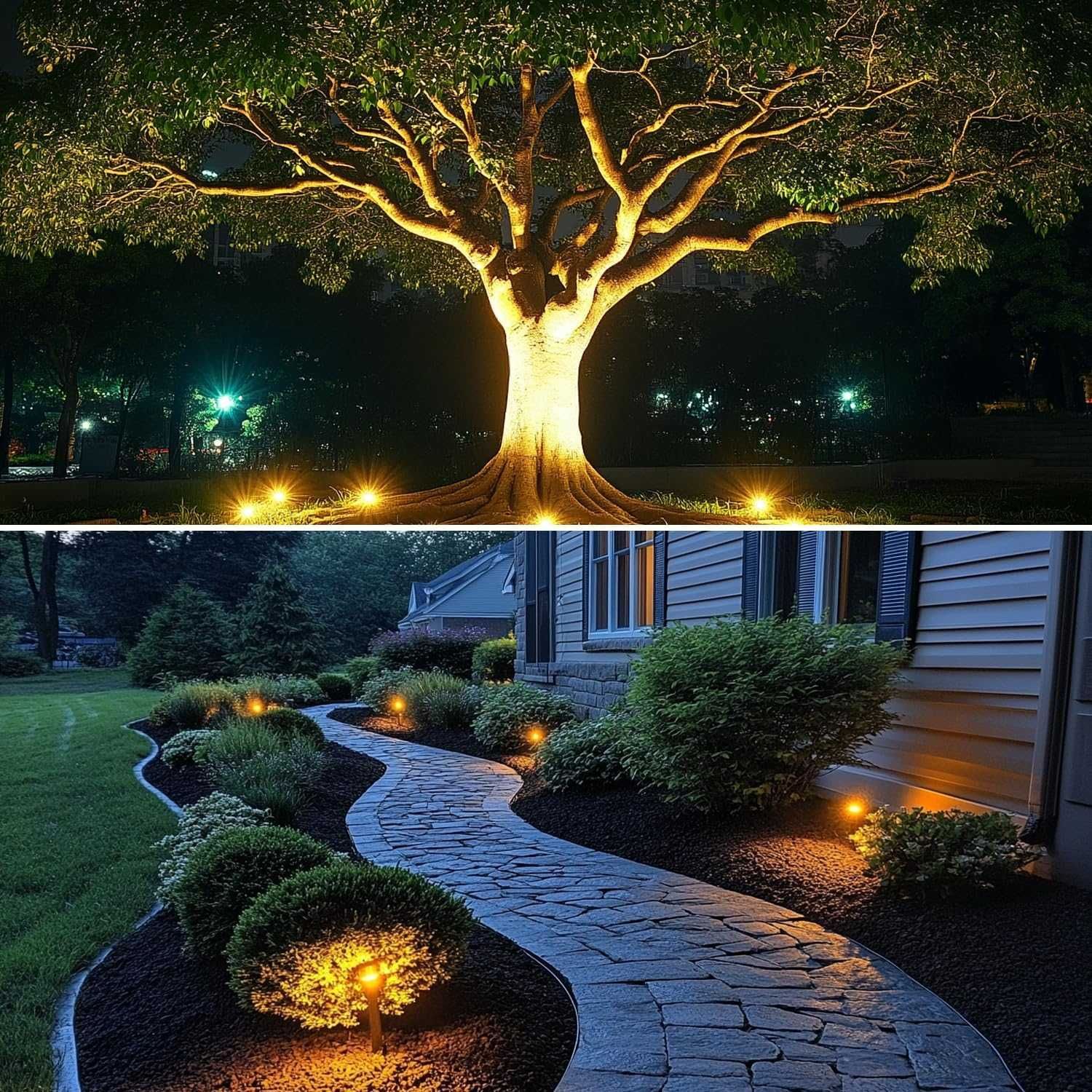 LED градински прожектори с колче, 5W, 4 бр/к-кт