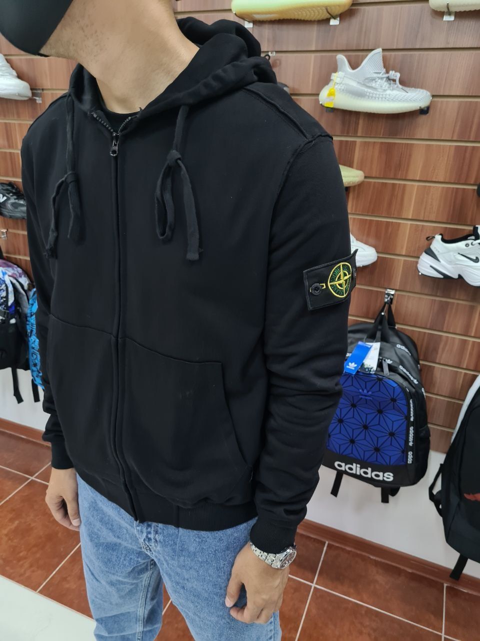 Zip hoodie Stone Island толстовка на замке