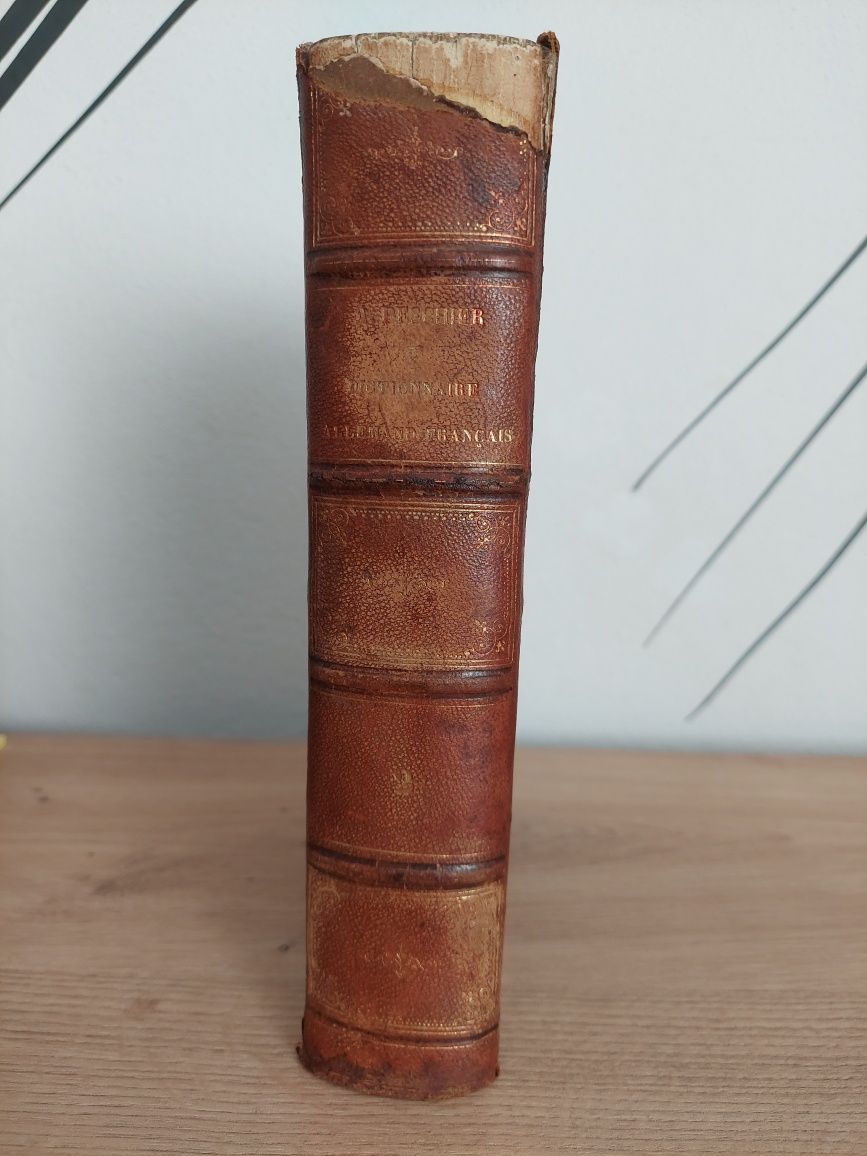 Dicționar German-Francez 1862 Peschier / Ex libris Castelul Bourlon