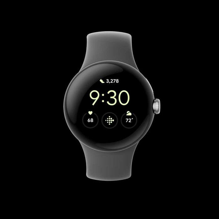 Нов! 2г Гаранция! Google Pixel Watch - Charcoal Silver, Mate Black