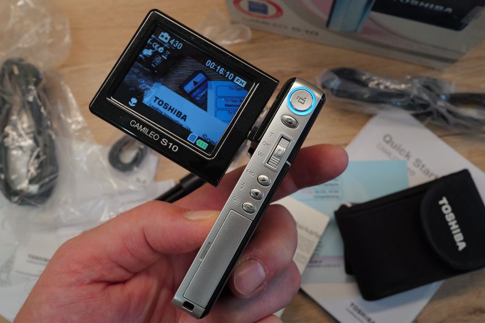 Camera Video Toshiba Camileo S10 full HD Nou USB cutie cu accesorii