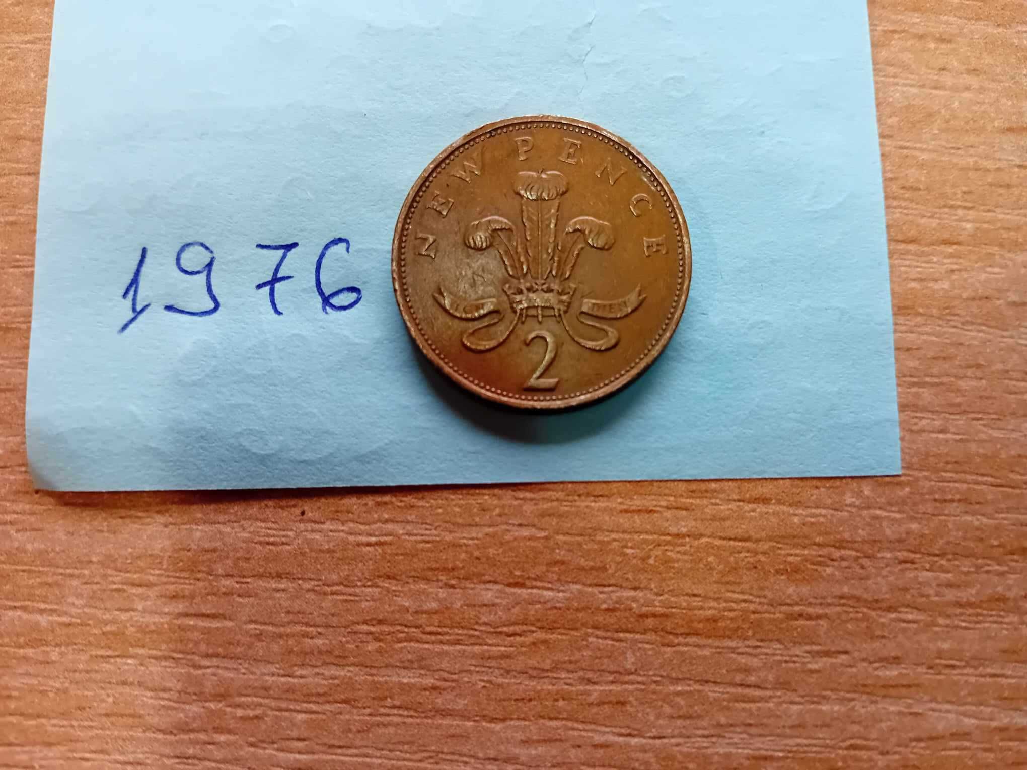 Монети от Великобритания 2 NEW PENCE 1971