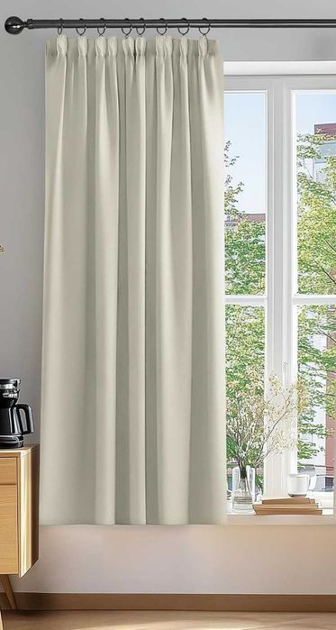 Perdea opaca Deconovo 140 x 260 cm, bej, blackout