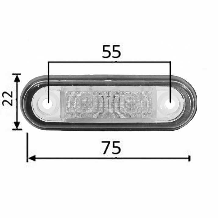 LED диоден маркер токос габарит бус платформа камион ремарке ЛЕД 24V