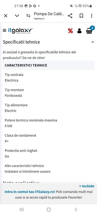Vindem pompa de căldură panasonic
