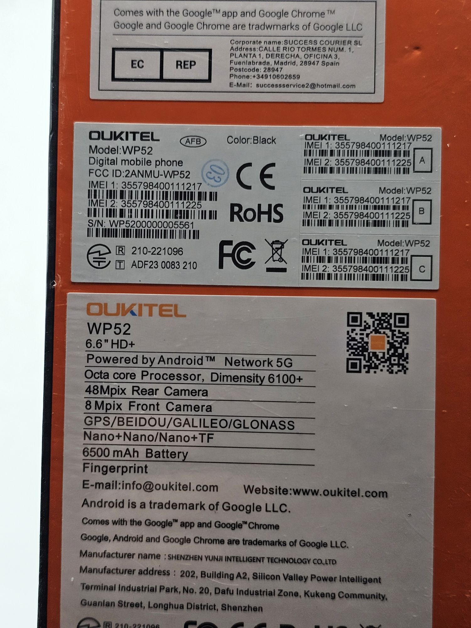 Telefon Mobil Oukitel WP52, Procesor Mediatek Dimensity 6100+ Octa-Cor