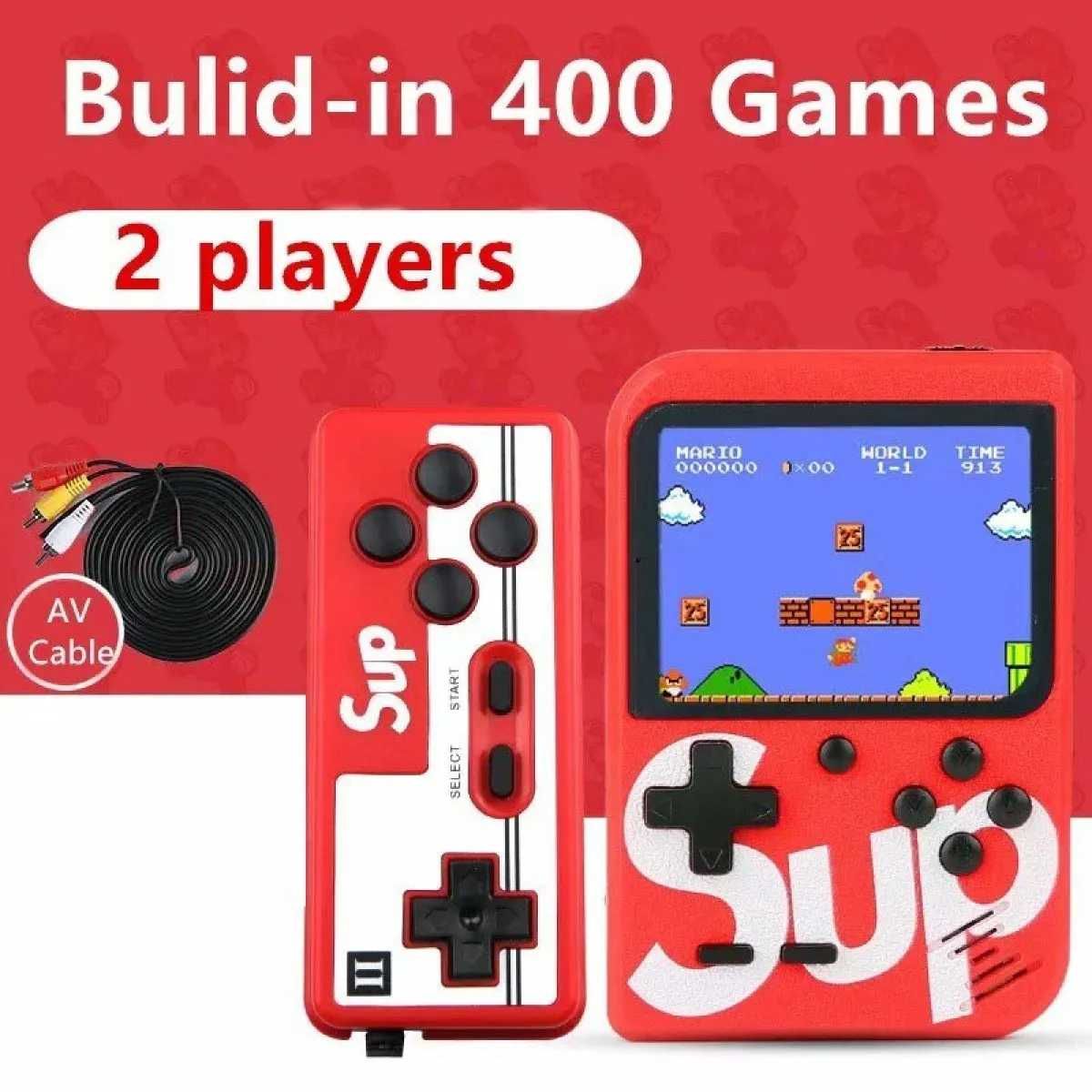Sup Game Box- Преносима Видео игра 400 в 1 тип nintendo + ДЖОЙСТИК