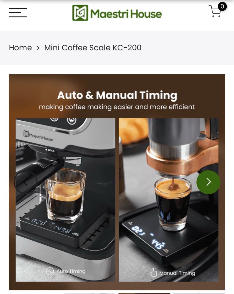 Cantar digital cafea Maestri KC-200 reincarcabil USB C ( ca NOU)