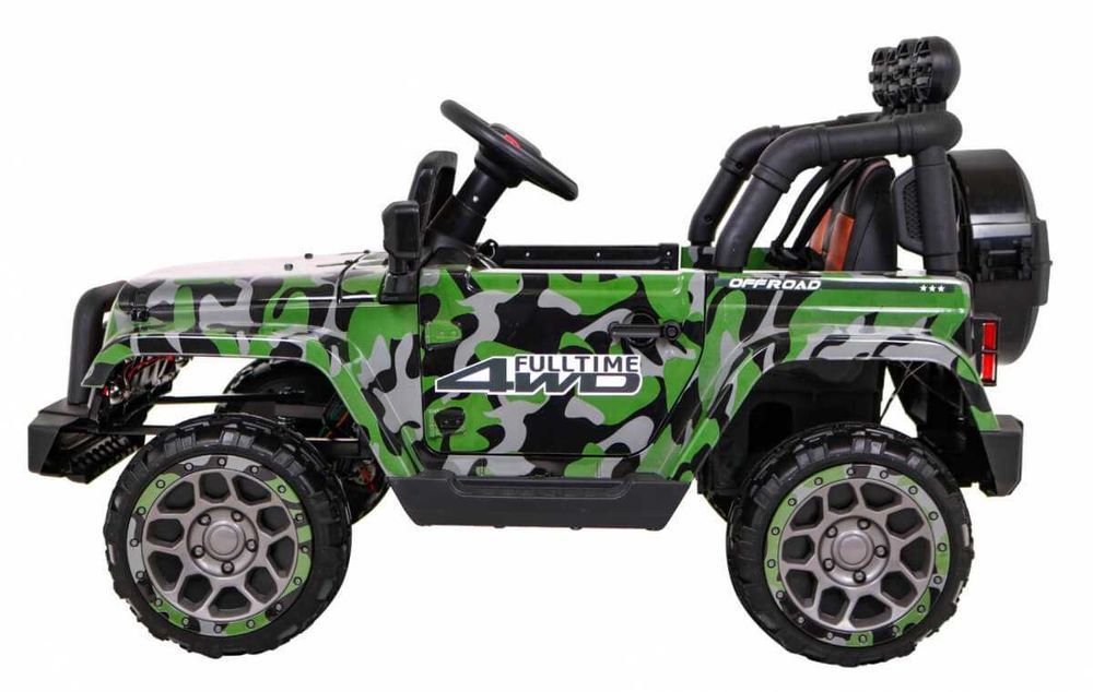 Masinuta electrica pt copii  Autokids FULL TIME 4x4  (7588) Military
