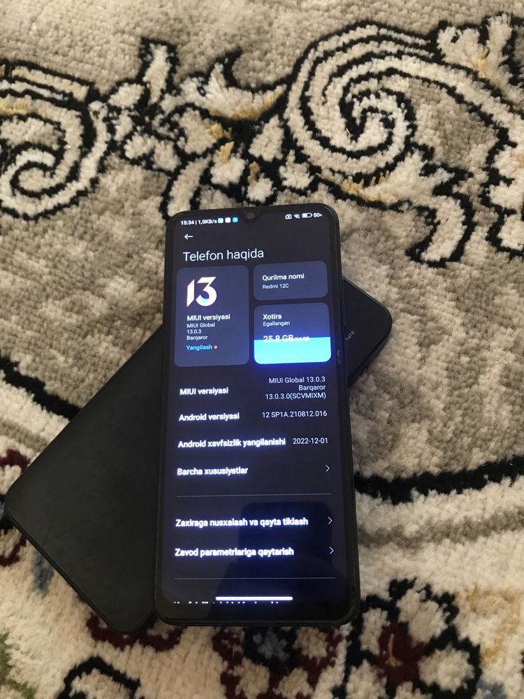 Redmi 12 C yangi tel narxini kelishtiramiz