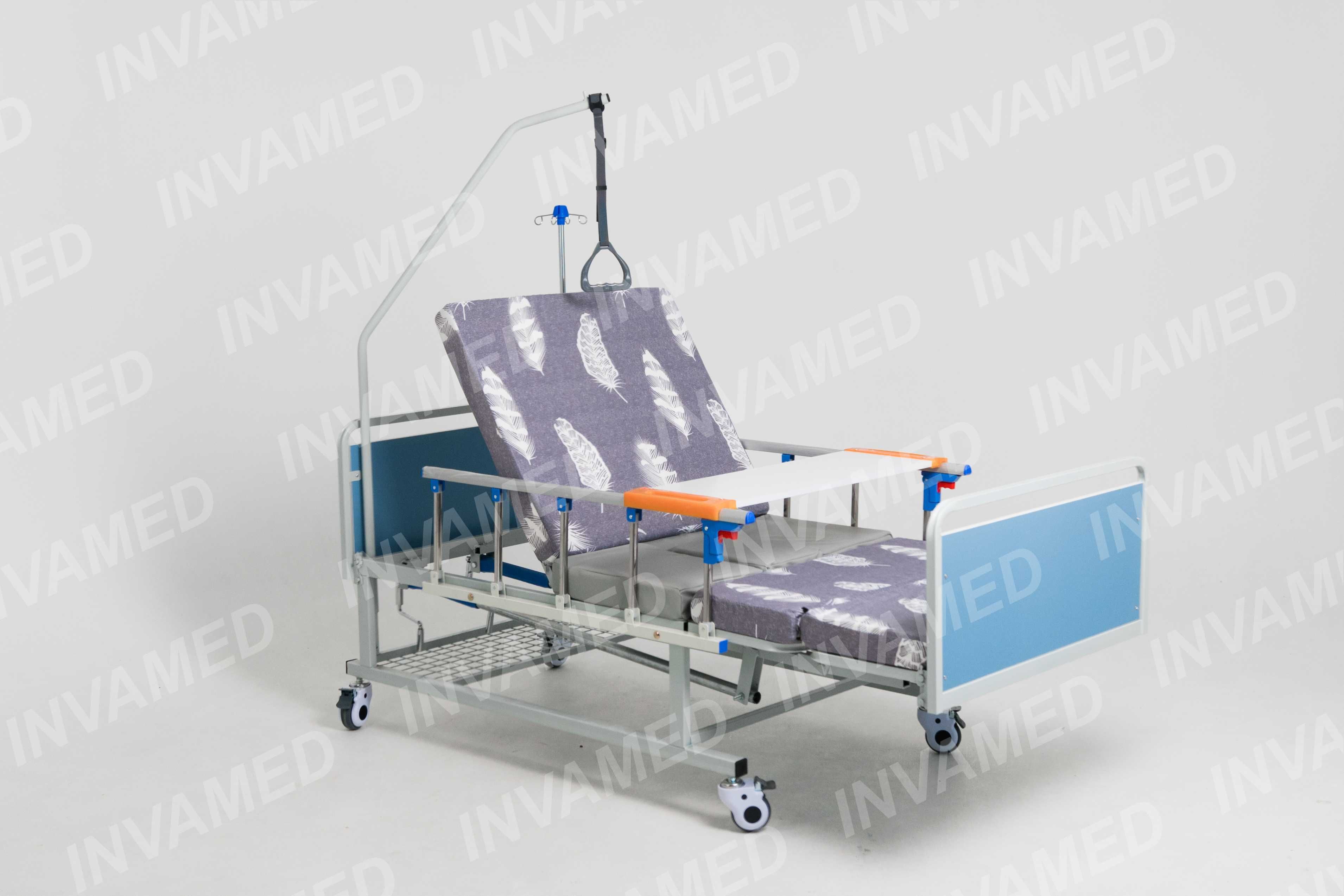 Кровать медицинская механическая с санитарным оснащением КФ-3т