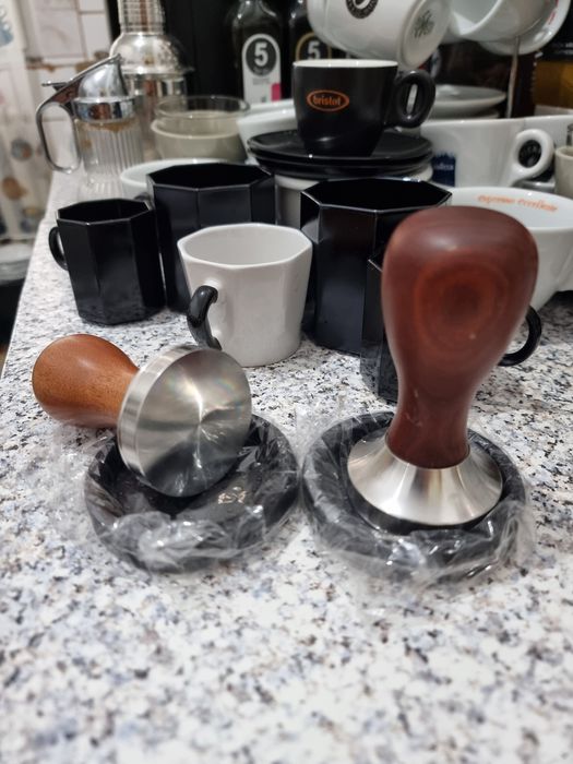 Tamper cafea 58 mm – lemn + inox calitate profesională espressoa
