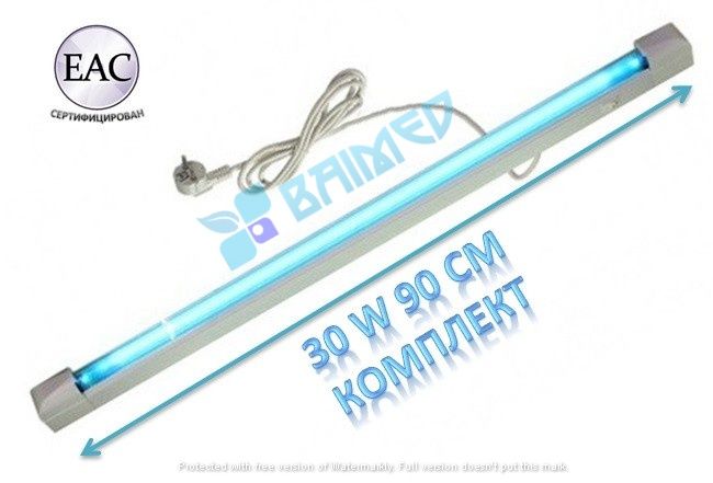 Кварцевая ультрафиолетовая бактерицидная лампа - облучатель 30 W