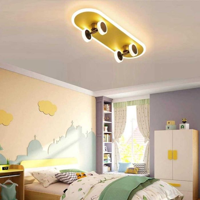 ЛЕД LED лампа полилей, детска лампа скейтборд, таванна лампа, модерна