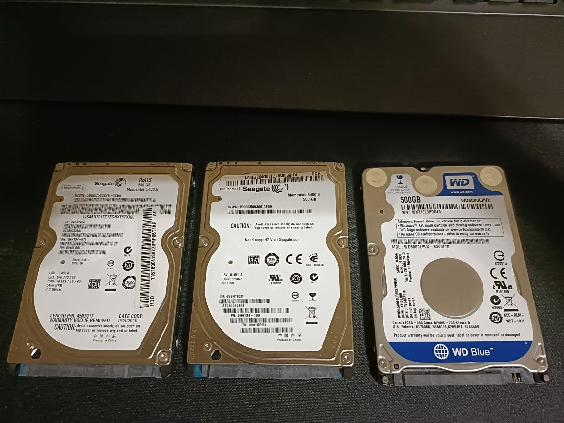 Lot Harddisk-uri 3 x 500GB