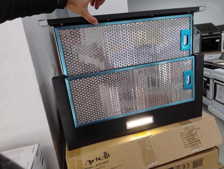 Черен Телескопичен абсорбатор за вграждане Beko-Беко 574 м3/ч 60 см