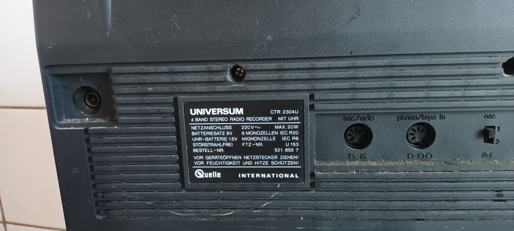 Radiocasetofon Universum CTR 2304U