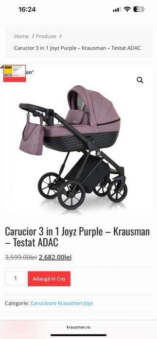 Carucior 3 in 1 Krausman