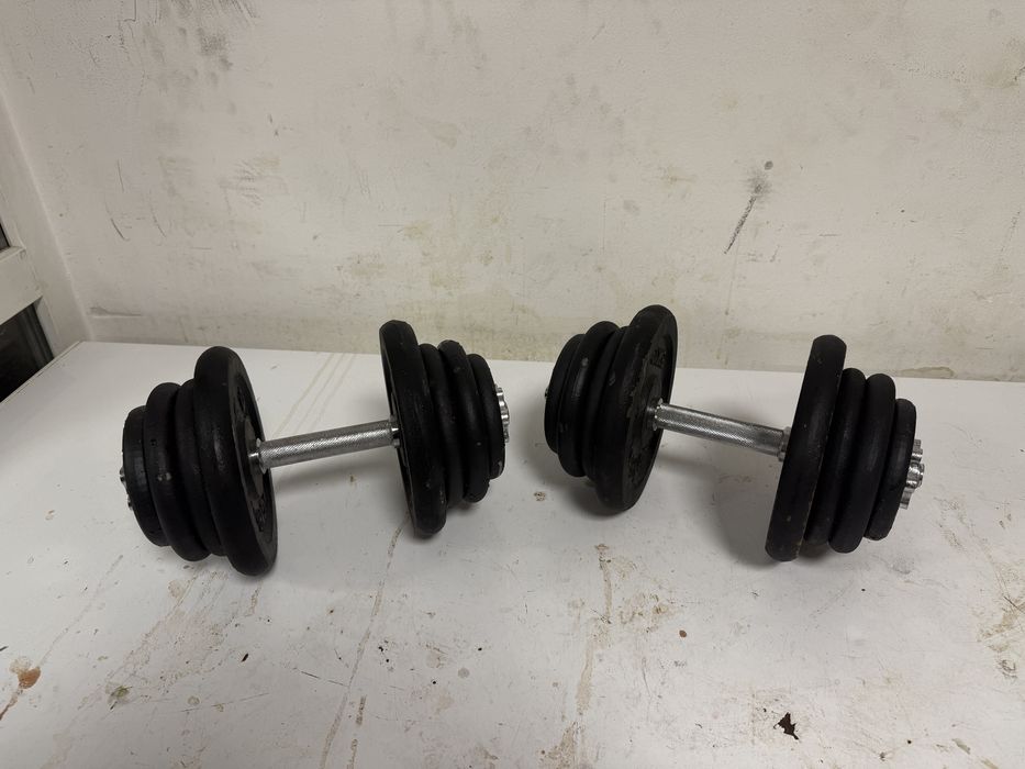 Gantere reglabile fier noi, set 25 kg+25 kg=50 kg, pret 600 lei