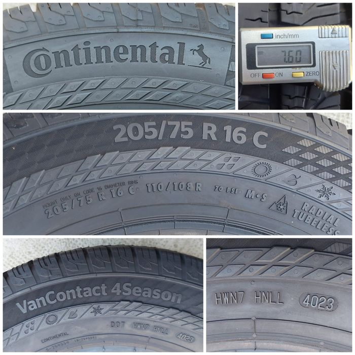 O bucată 205/75 R16C M+S iarnă + una Continental