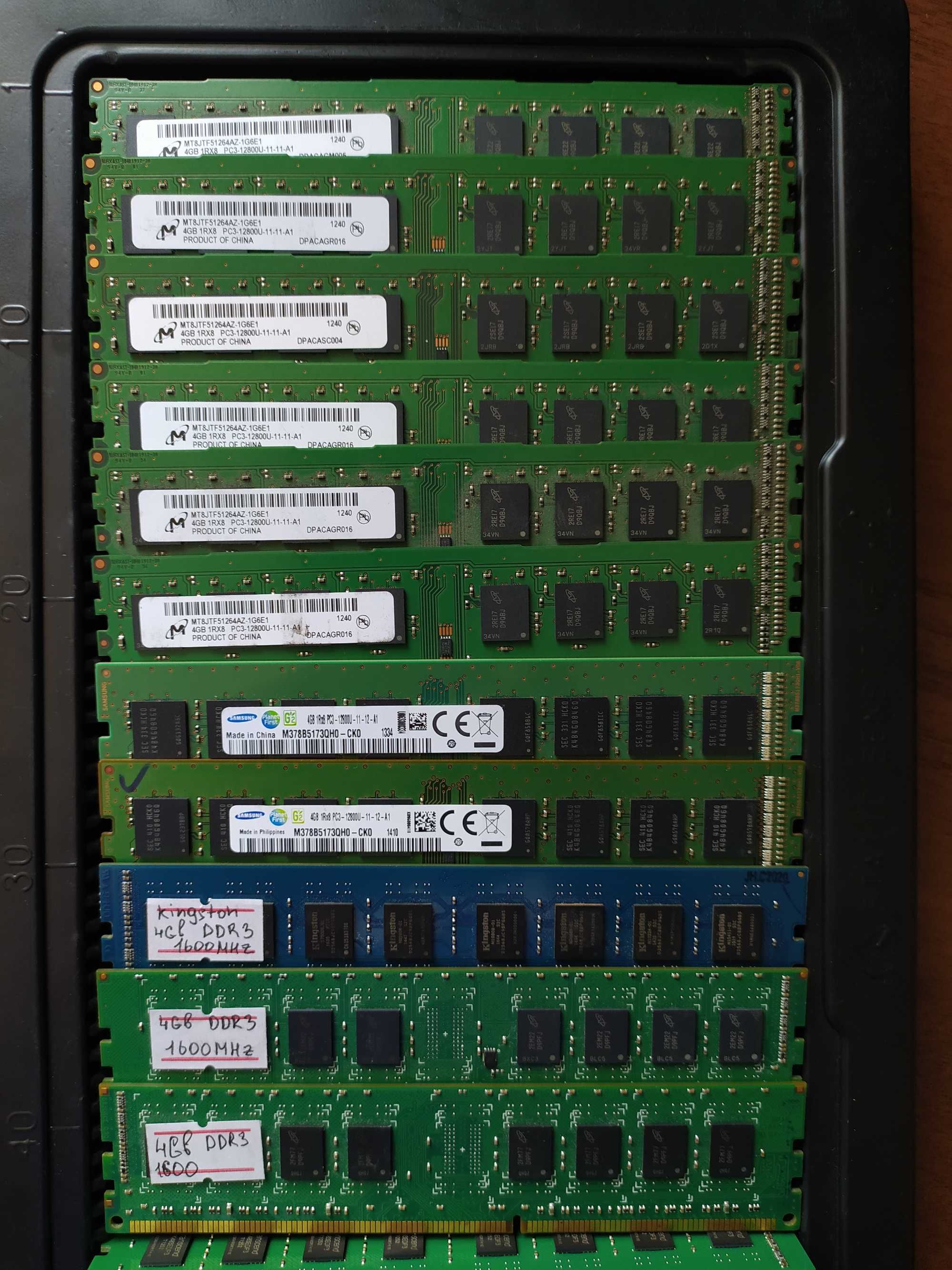 Озу DDR3 DDR4 4Гб, 8Гб, 16Гб (1333, 1600, 2400, 2666, 3200)