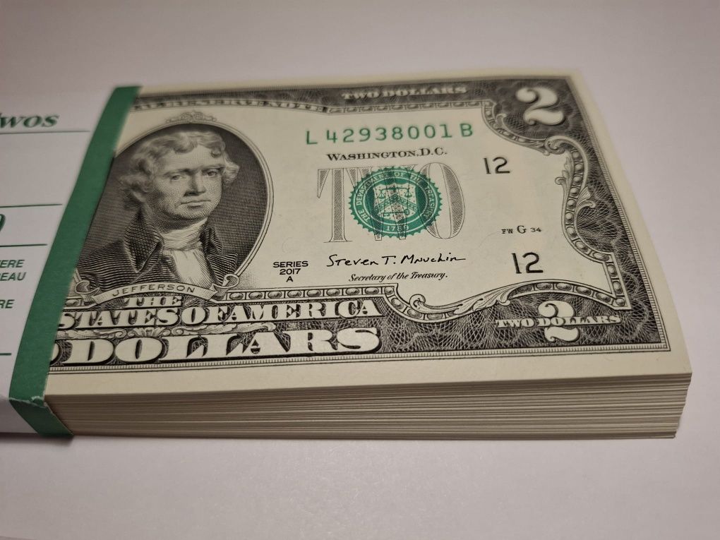 Bancnote de colectie 100 buc × 2 dolari SUA
