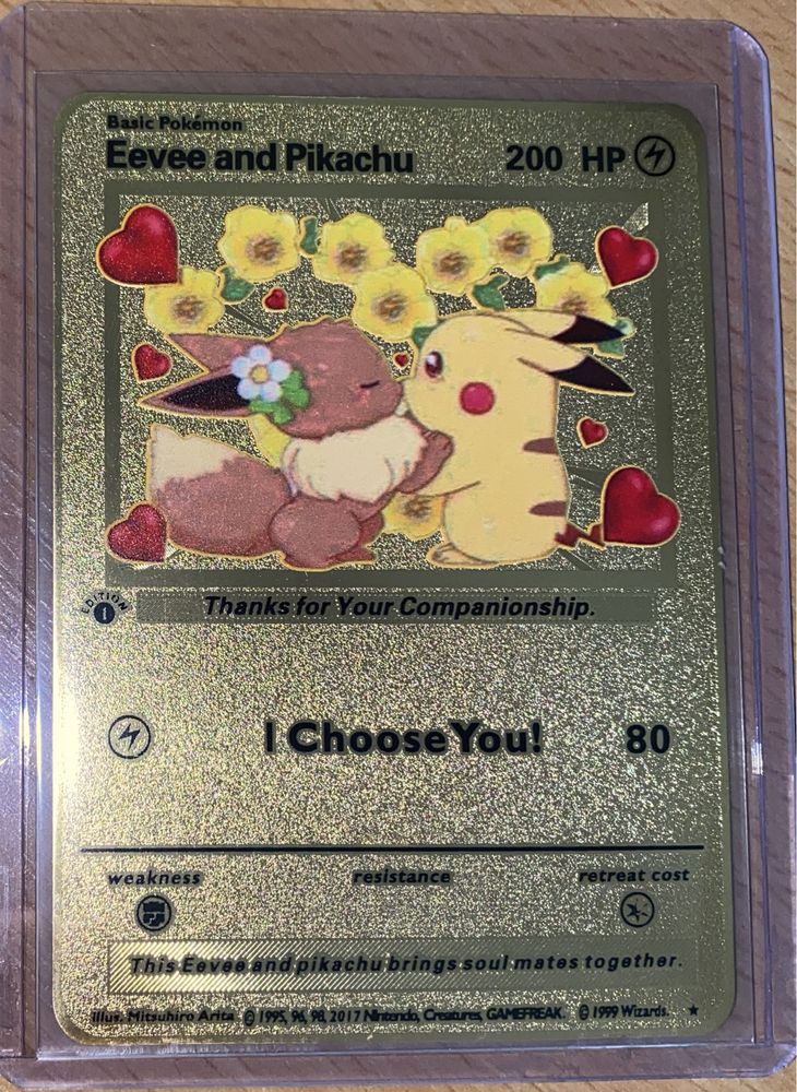 Cartonas metal Pokemon Eeve&Pikachu