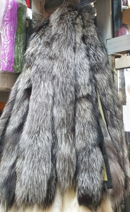 дамска яка за качулка подвижна 100%естествен косъм лъскав здрав лисица