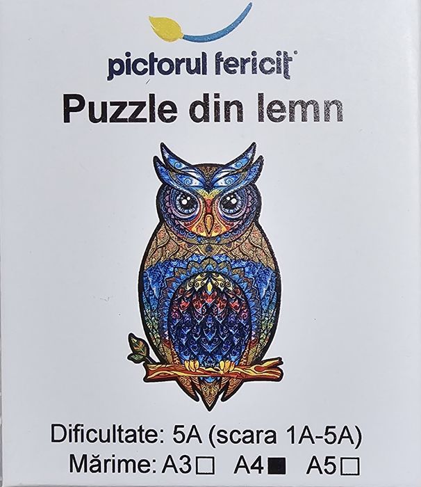 5  seturi Puzzle din lemn, Tigru, Leu, Zodiac, Bufnita