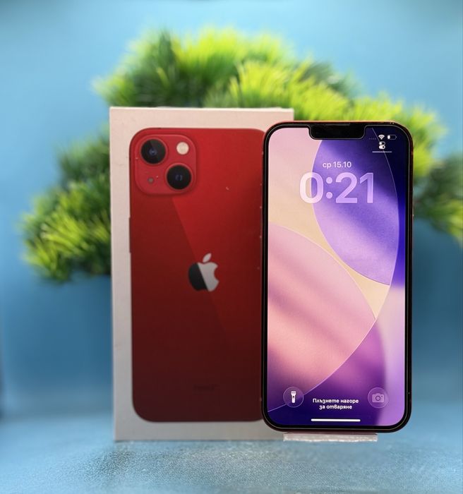 ГАРАНЦИОНЕН!!! Apple iPhone 13, 128GB, 4GB RAM, 5G, Red
