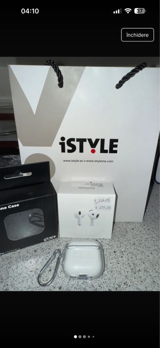 AirPods 4  fără ANC ca noi, cumpărate de la iSTYLE + husă cadou