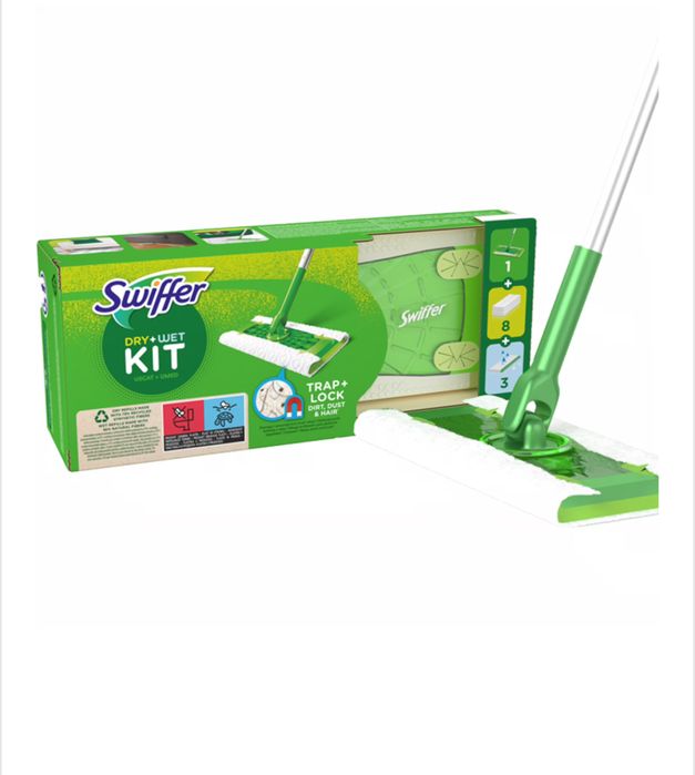 Mop swiffer nou kit+rezerve umede