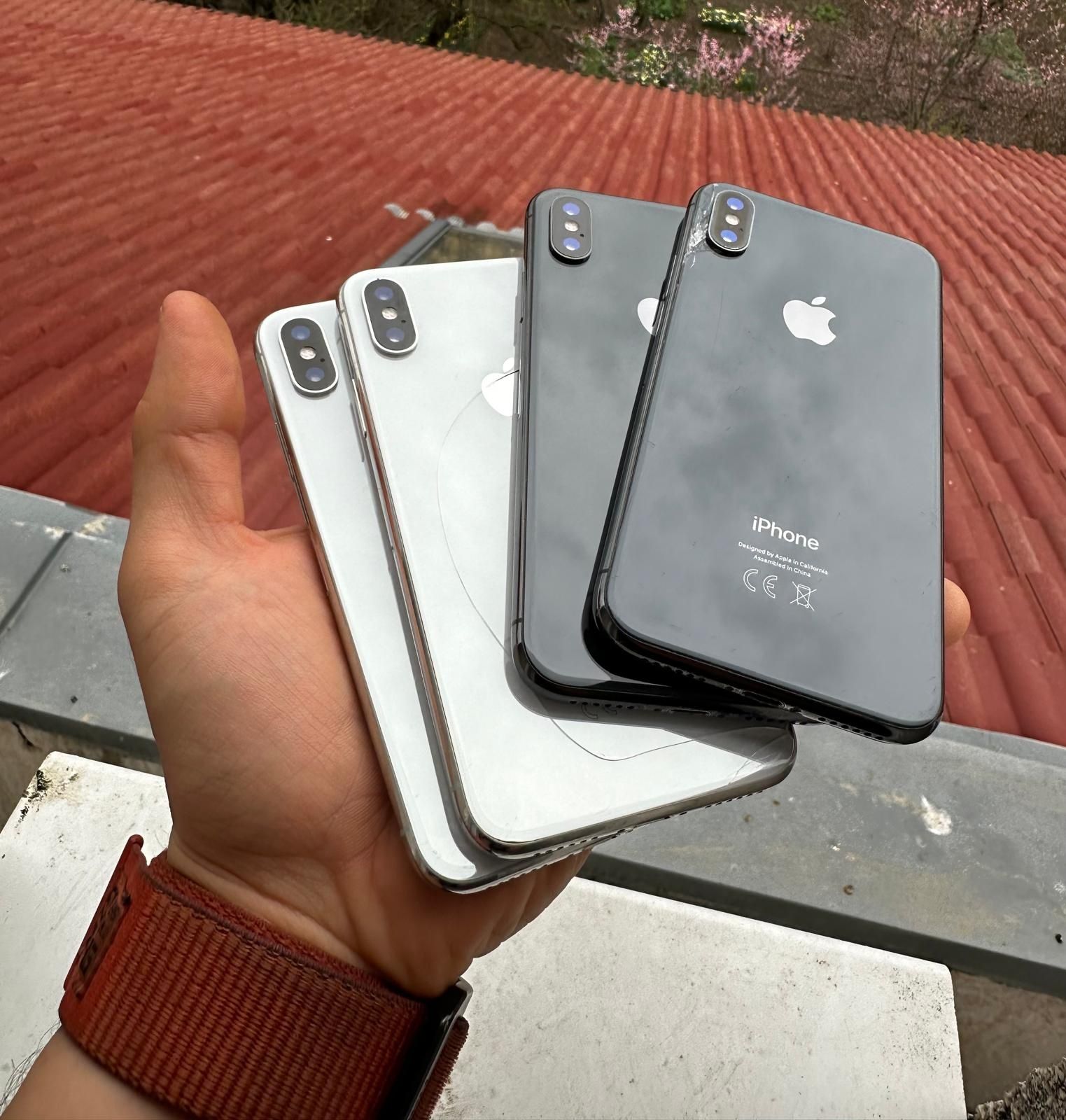 iPhone X Grey/Silver, memorie 256GB, baterie 100%, IMPECABILE/FISURATE