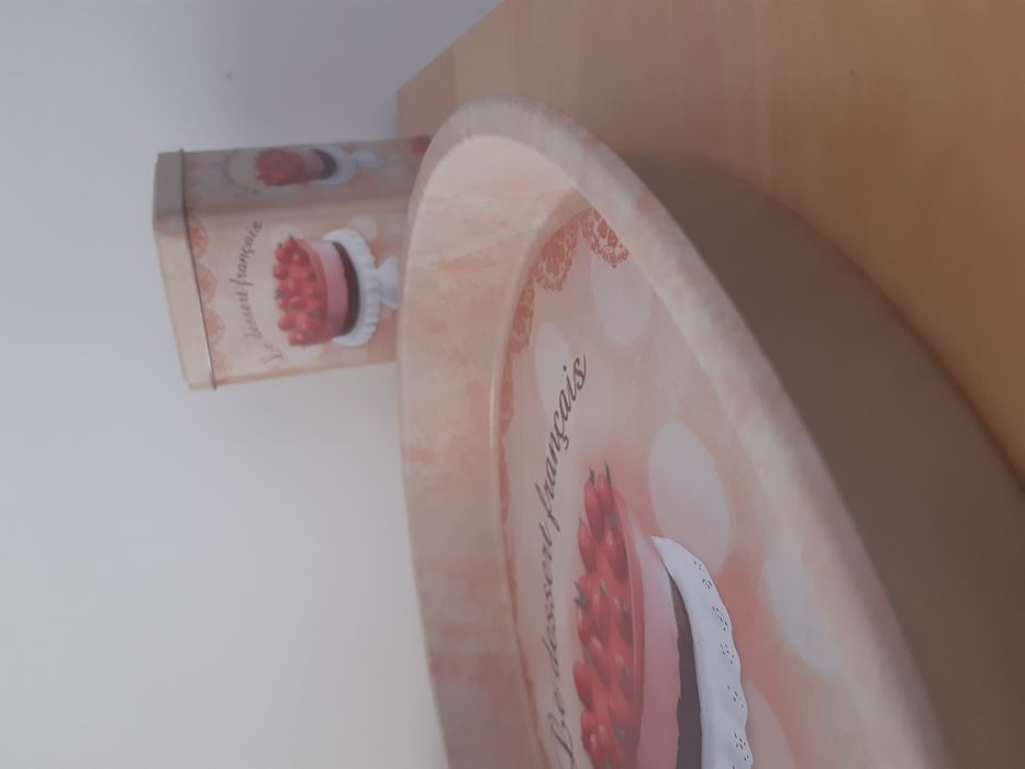 Set tava tort / prajituri si cutie metal noi