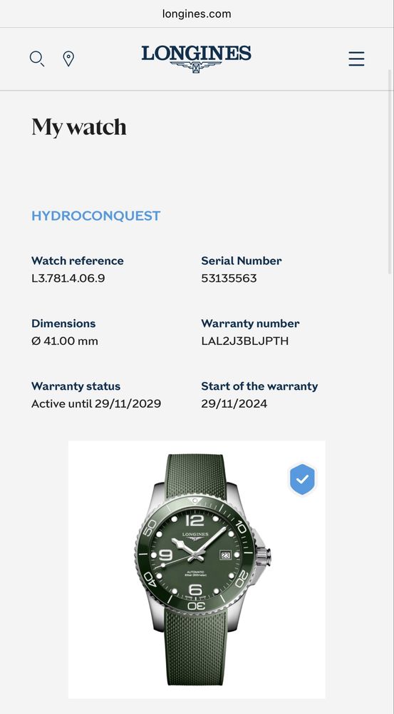 Оригинален часовник Longines HydroConquest 41mm