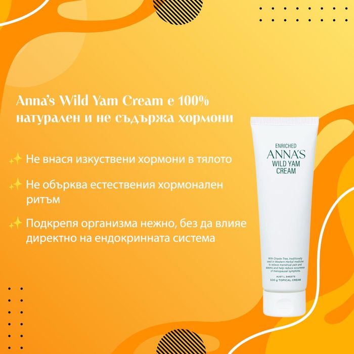 Anna's Wild Yam Cream- 100% натурален крем с Див Ям за женско здраве !