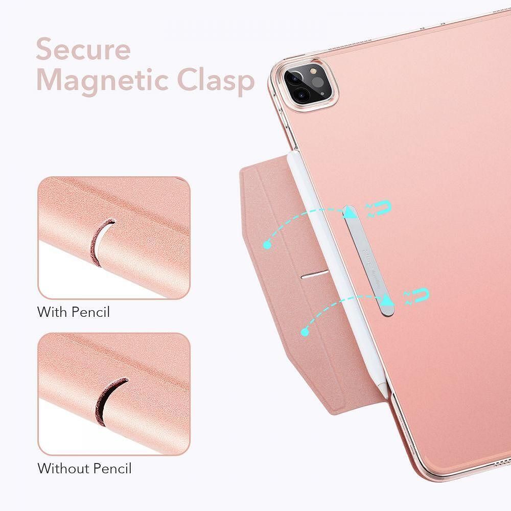 Калъф + протектор esr ascend trifold за ipad pro 11 / 2021 rose gold