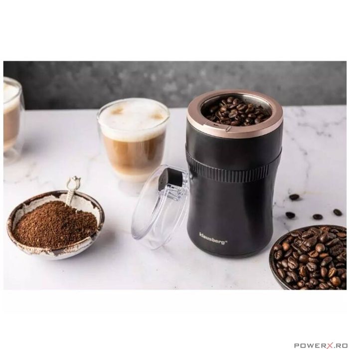 Rasnita electrica pentru cafea, 200W, neagra, Klausberg