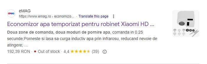 Economizor apa Xiaomi HD-ZNJSQ-02, Senzori Smart, IPx6, Alb