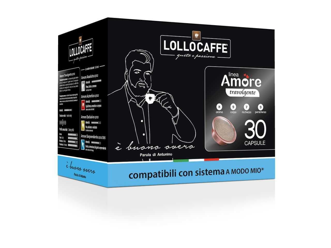 кафе LOLLO CAFFE Linea Amore 30бр капсули за nespresso Италия видове