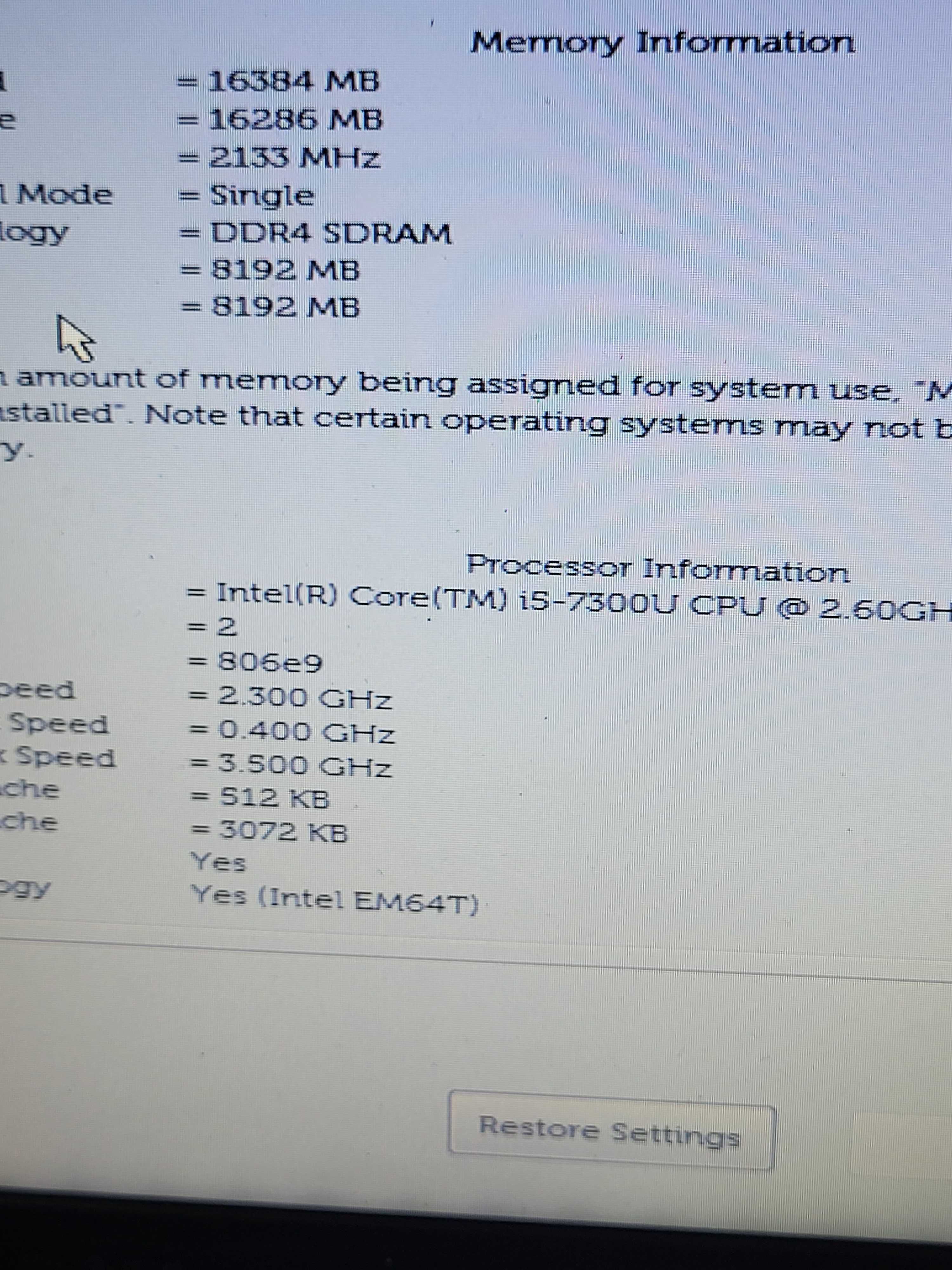 Dell Latitude E5580 - i5 7300U 2.60 GHz