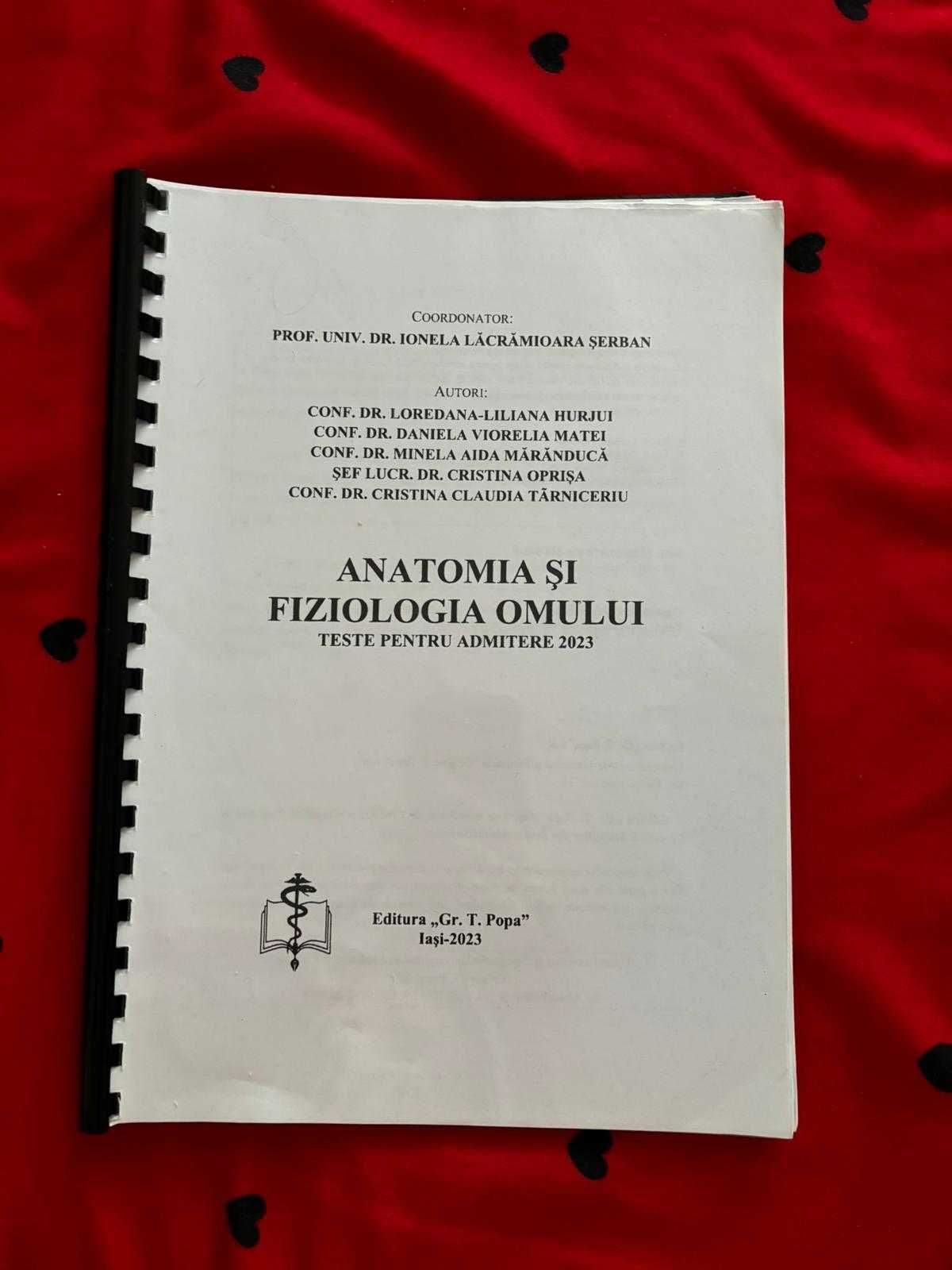 Grile din anatomia si fiziologia omului pentru admiterea la UMF Iasi