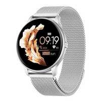 Ceas SmartWatch ​​​​​​​R18 PRO,1.1" FULL Touch Display Metallic Silver